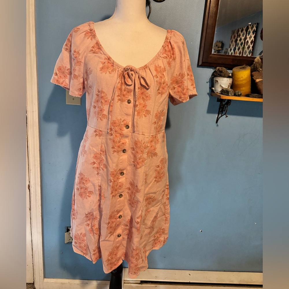 Universal Thread, Floral, Linen Blend, Dress